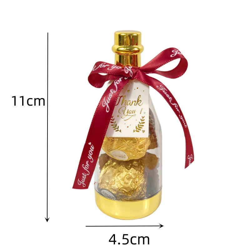12pz Champagne bottiglie scatole Porta dolce confetti regalo in plastica