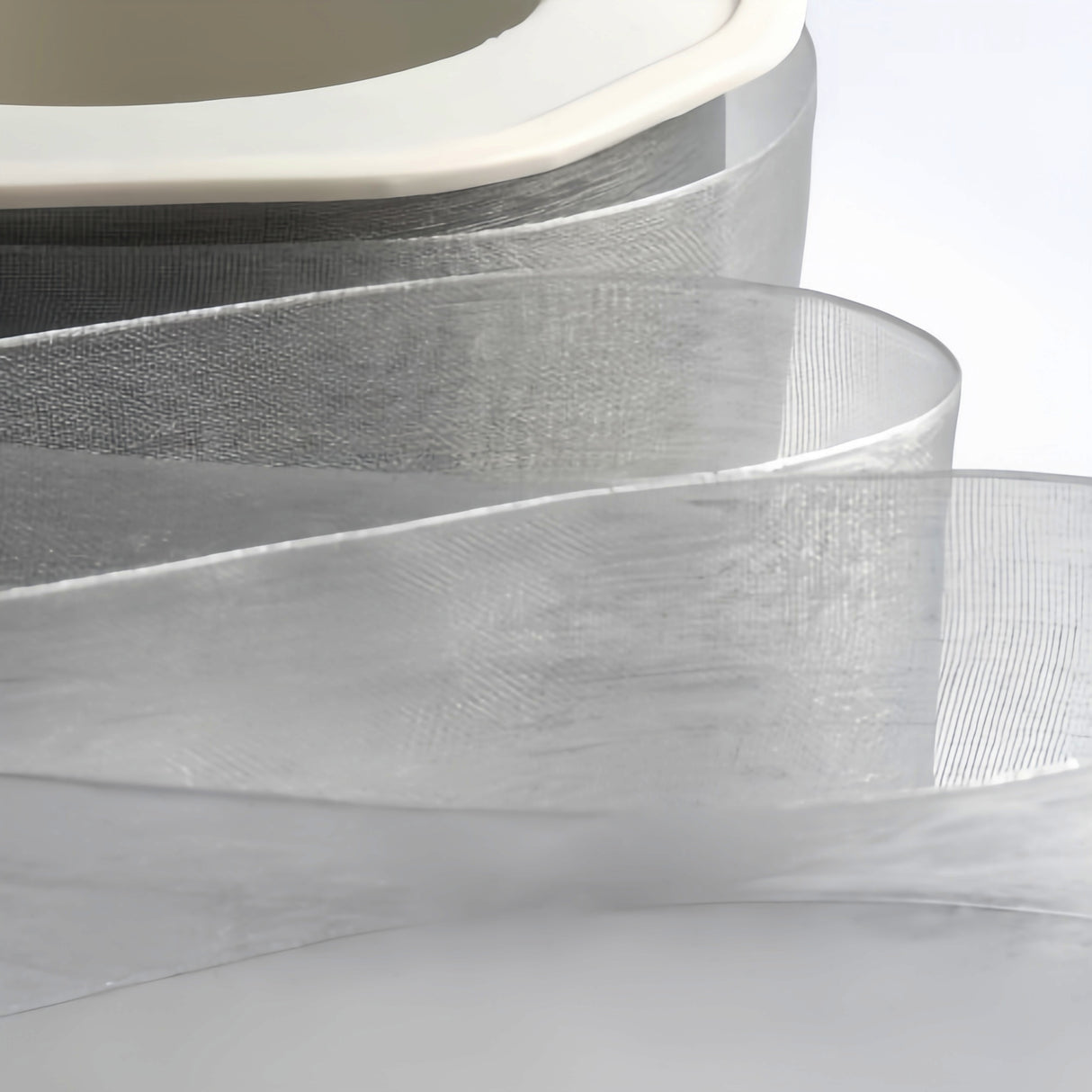 Nastro Organza Bianco 12 MM Rotolo Bobina da 50 Yard Fai da Te