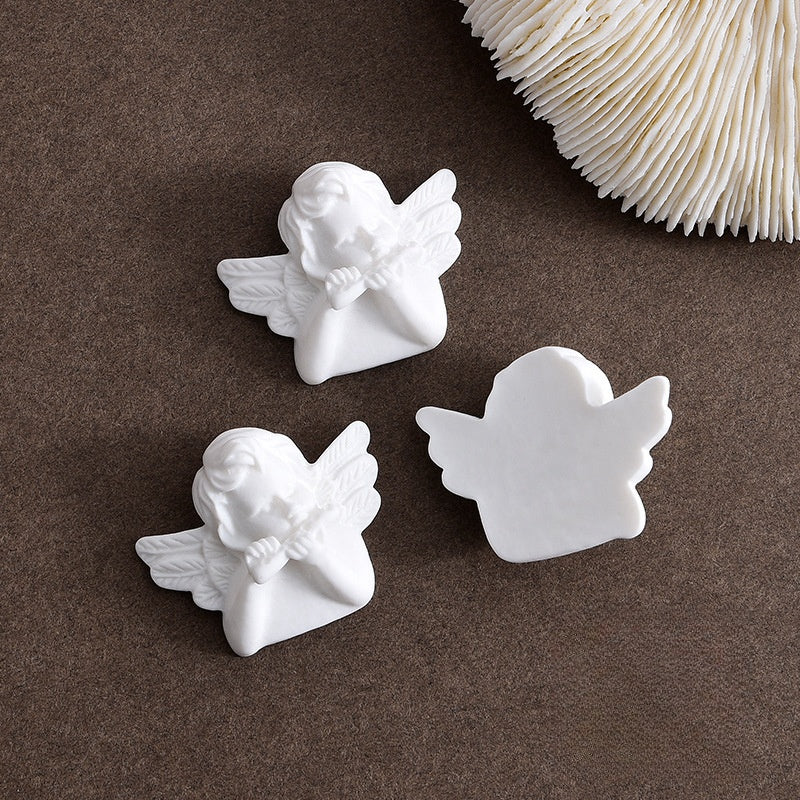 6 pezzi Mini Piccolo Angelo Gesso Resina Statue Applicazione