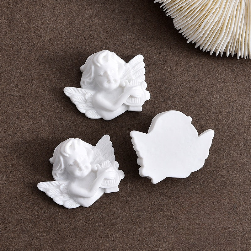 6 pezzi Mini Piccolo Angelo Gesso Resina Statue Applicazione