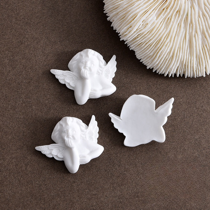 6 pezzi Mini Piccolo Angelo Gesso Resina Statue Applicazione