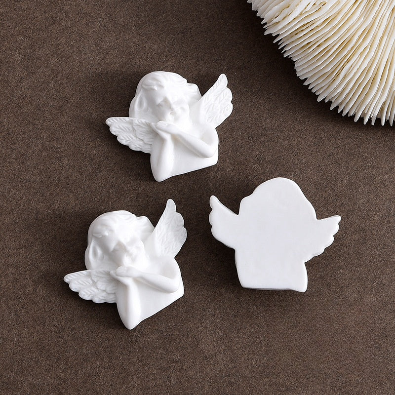 6 pezzi Mini Piccolo Angelo Gesso Resina Statue Applicazione