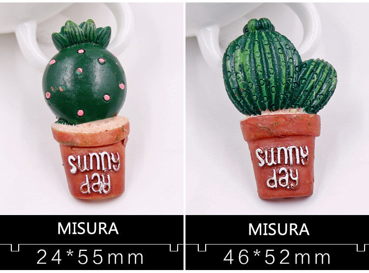 Calamita Magnete In Resina Cactus Tema Pianta Grassa