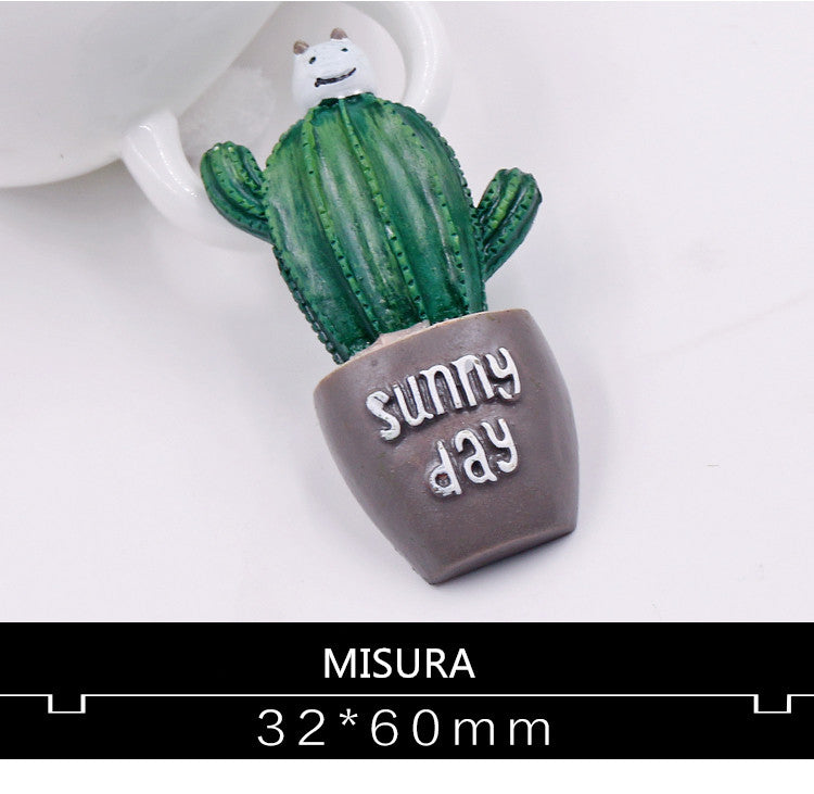 Calamita Magnete In Resina Cactus Tema Pianta Grassa