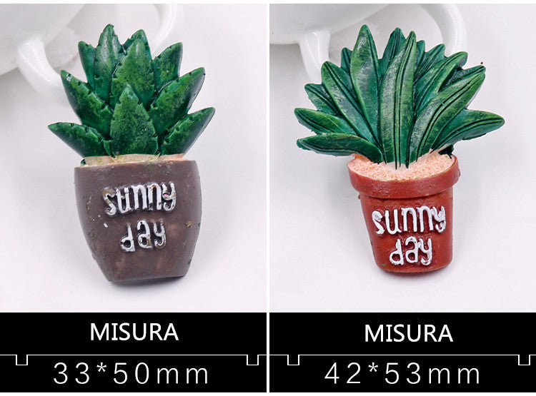 Calamita Magnete In Resina Cactus Tema Pianta Grassa