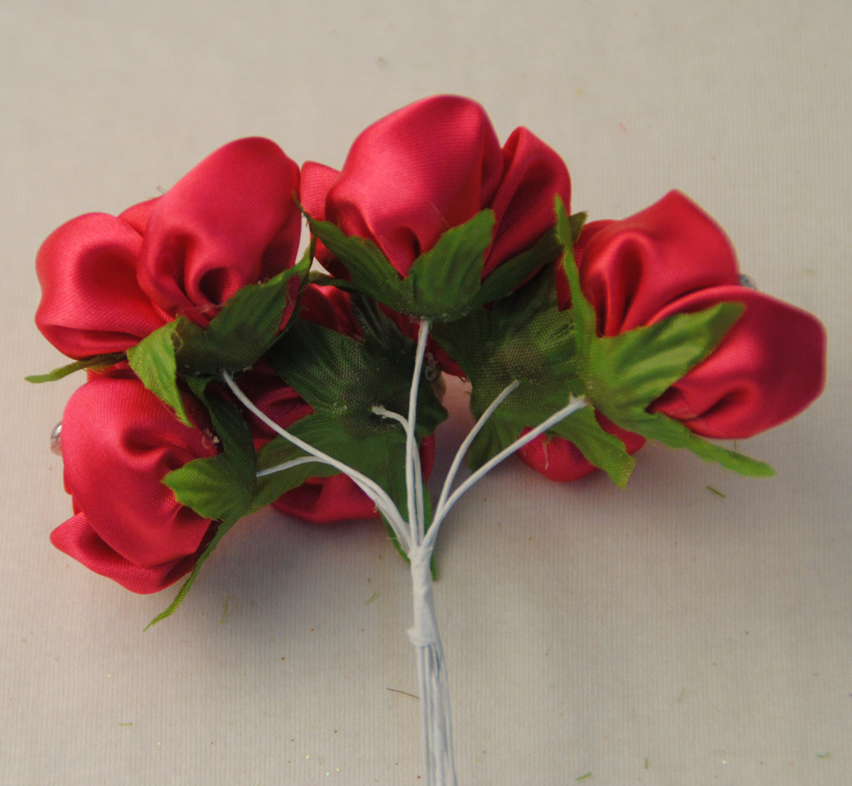 60x ROSELLINA RASO CON DIAMANTE FAI DA TE BOMBONIERA DECORAZIONE