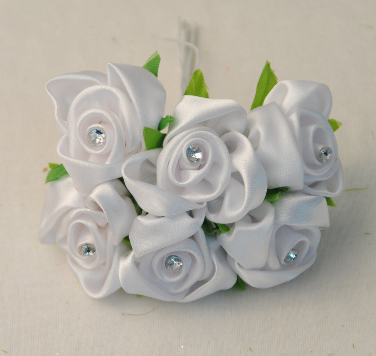 60x ROSELLINA RASO CON DIAMANTE FAI DA TE BOMBONIERA DECORAZIONE