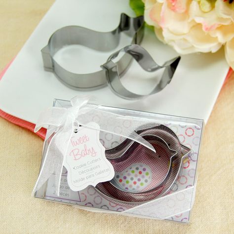 Bomboniera 2pz MAMMA UCCELLO E BIMBO UCCELLO COOKIE CUTTER TAGLIARE BISCOTTI