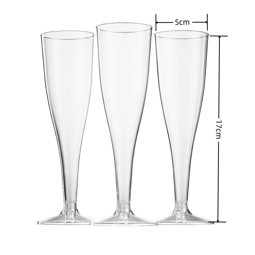 48 Pezzi Flute Plastica, Calici Plastica 120 ml, Bicchieri Da Champagne Prosecco