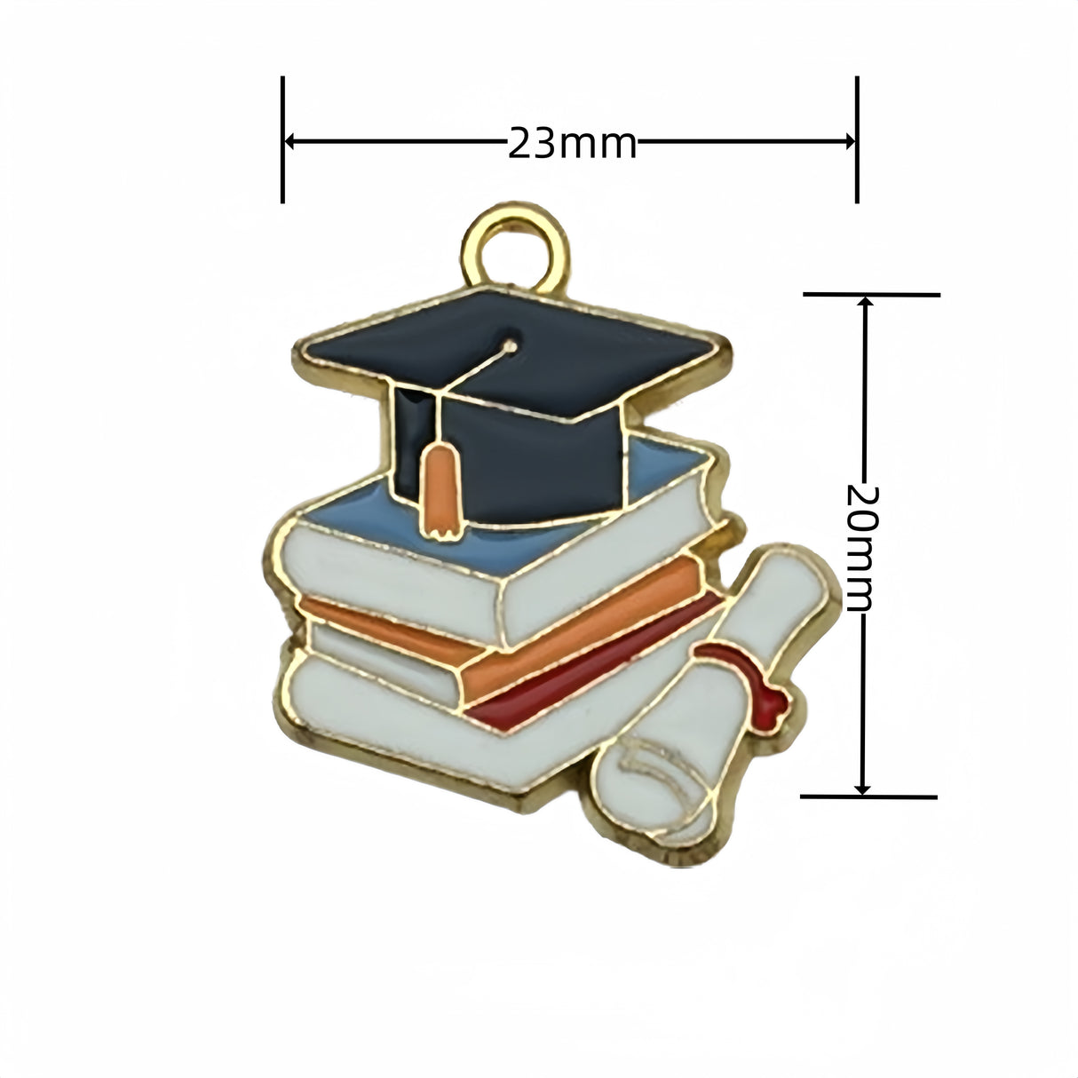 10 pezzi ciondoli Charms applicazione pendente per bomboniere laurea Berretto rosso