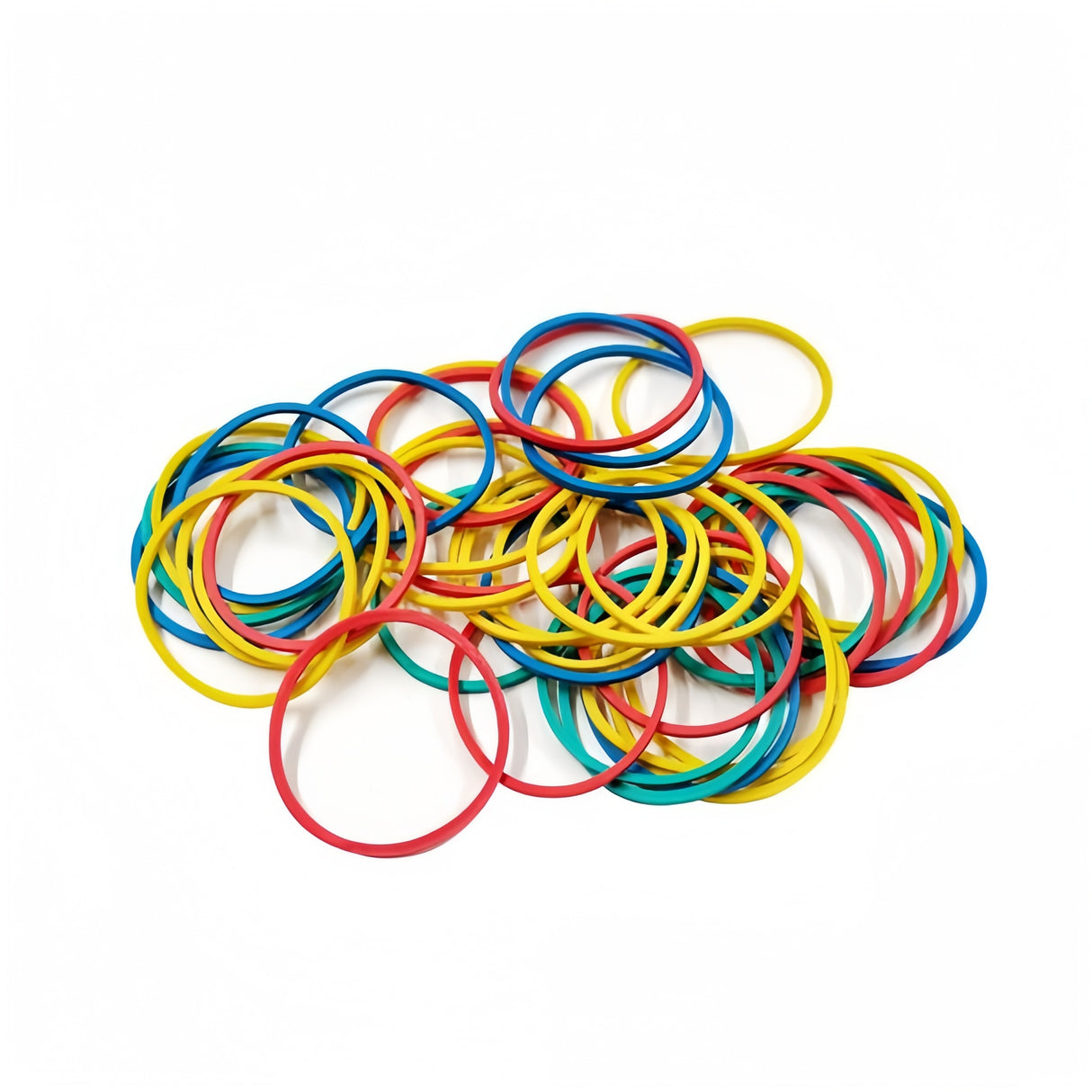 100 Pezzi Elastici Colorati Diametro 1 cm Piccoli Elastici in Gomma Multicolore, Bustina di Elastici Resistenti per Ufficio, Casa, Fai-da-te e Scuola