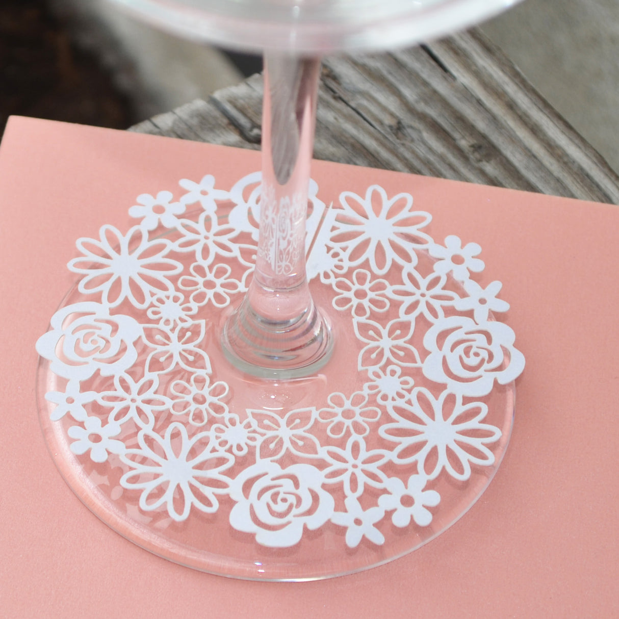 50 Pezzi Segnaposto Bicchiere Calice Decorazione Tavolo Materiale Carta Perlata