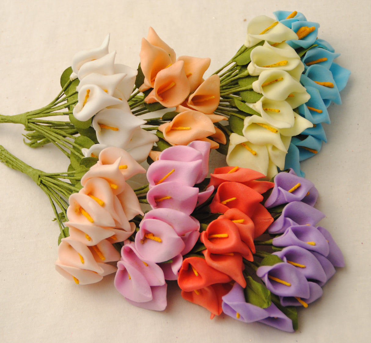 144 FIORELLINI CALLE BOMBONIERE COMUNIONE MATRIMONIO VARI COLORI