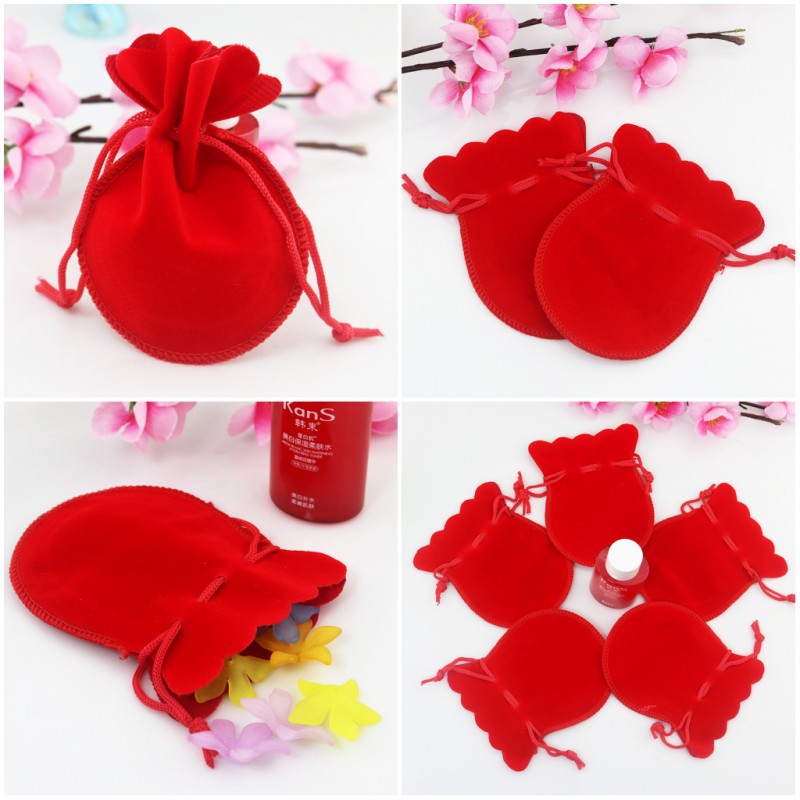 10 pezzi Sacchetto di Velluto bustina Confezione 7x9 cm portaconfetti