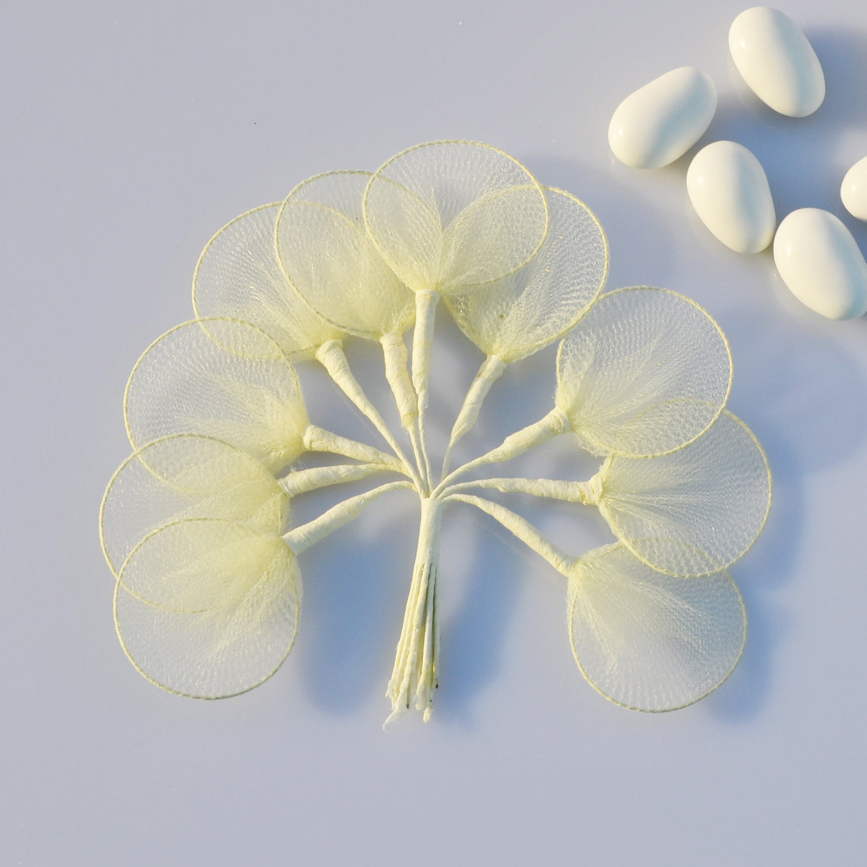 100pz Racchette Tulle Porta Confetti Per Segnaposto Bomboniere Fai Da Te