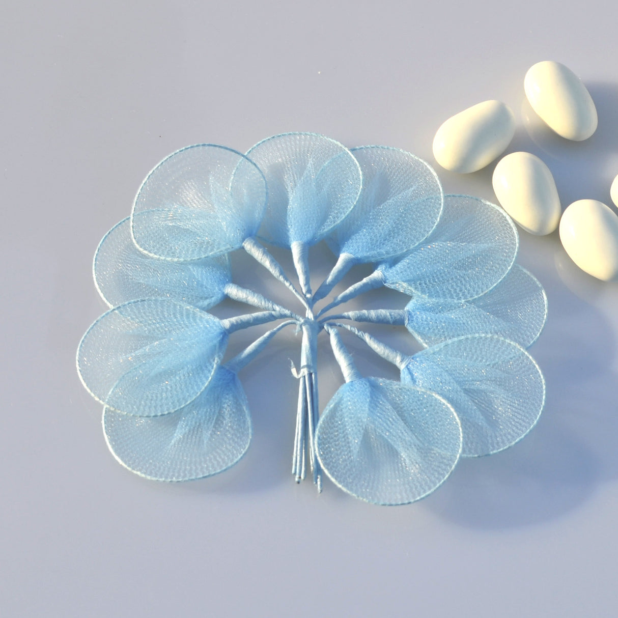 100pz Racchette Tulle Porta Confetti Per Segnaposto Bomboniere Fai Da Te