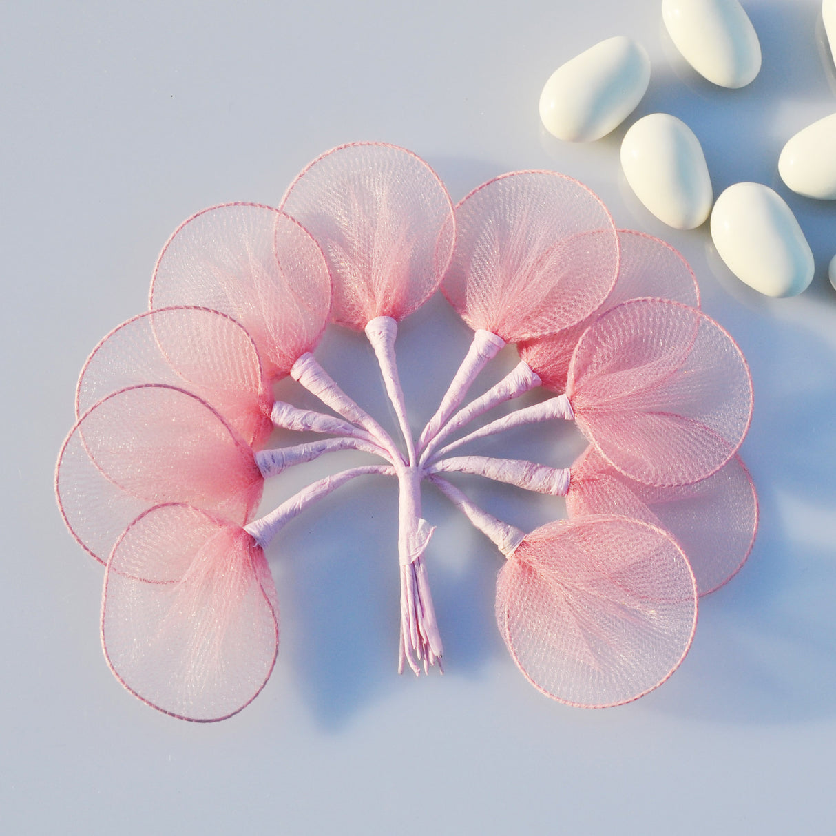 100pz Racchette Tulle Porta Confetti Per Segnaposto Bomboniere Fai Da Te