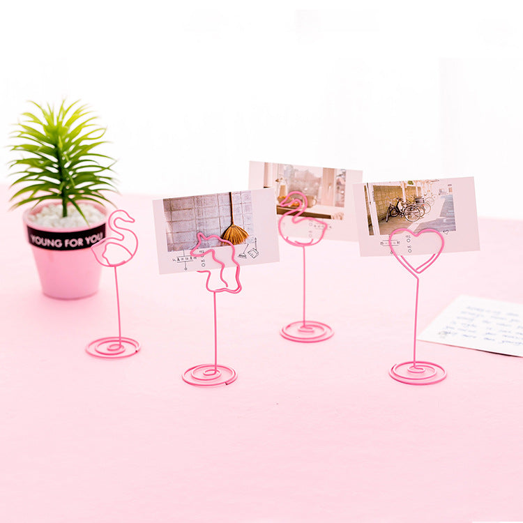 10x Segnaposto Centrotavolo Porta Foto Biglietto Colore Rosa