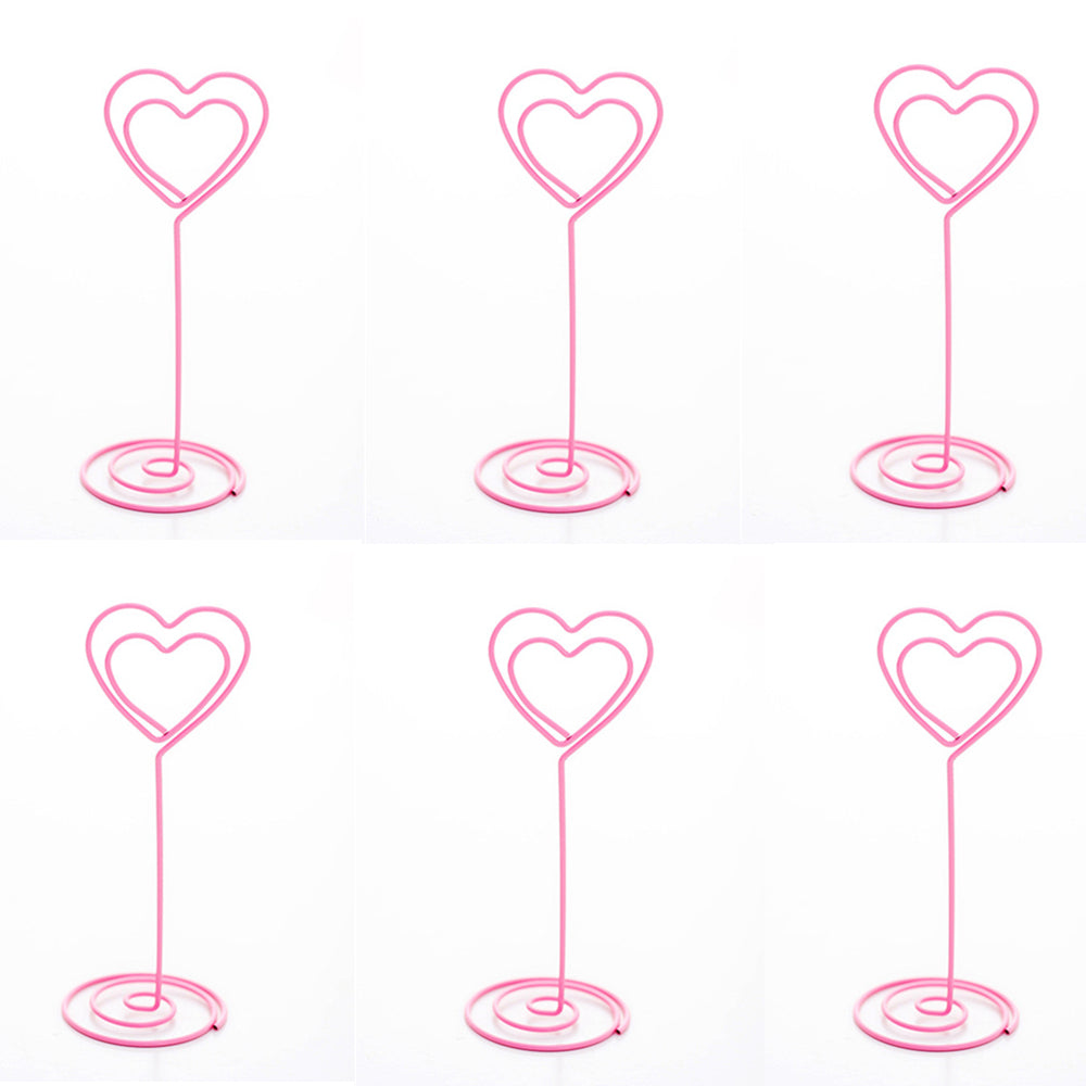 10x Segnaposto Centrotavolo Porta Foto Biglietto Colore Rosa