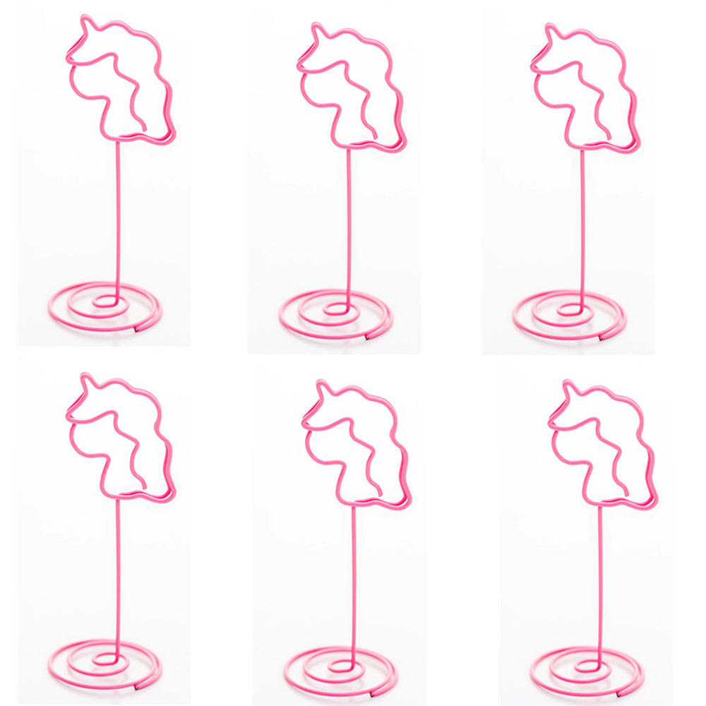 10x Segnaposto Centrotavolo Porta Foto Biglietto Colore Rosa