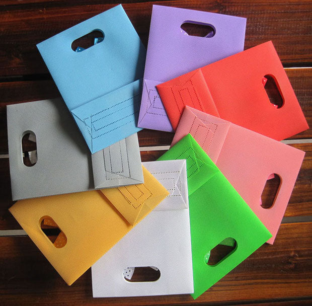 12 Pezzi Sacchetto Borsa Wedding Bag Con Fiocco Manico Plastica