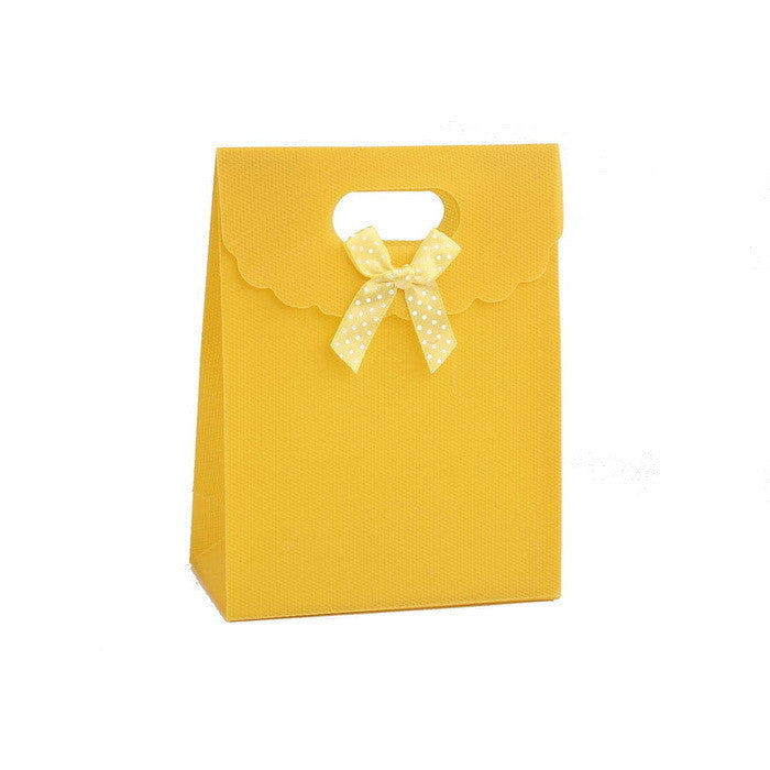 12 Pezzi Sacchetto Borsa Wedding Bag Con Fiocco Manico Plastica