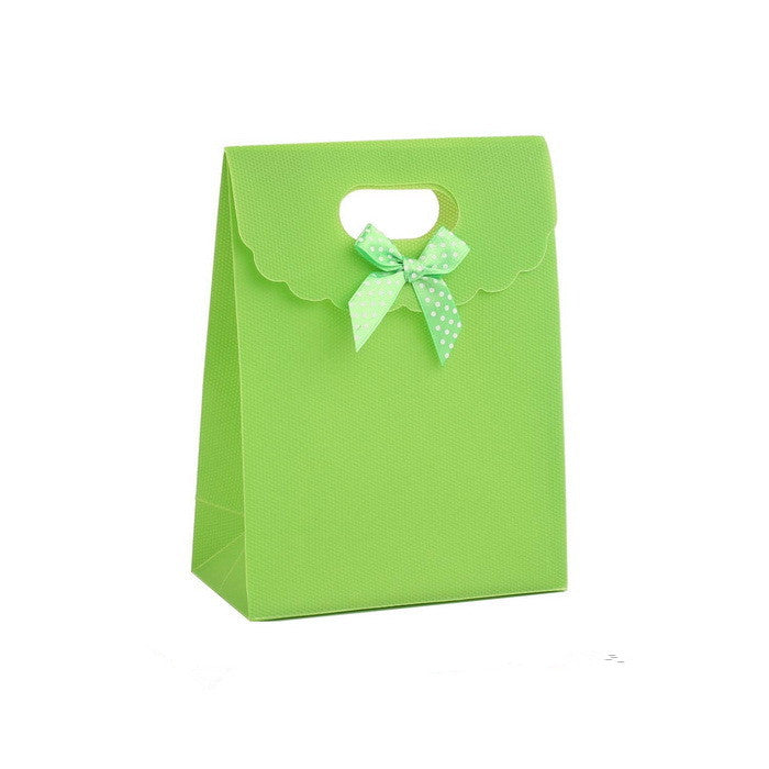 12 Pezzi Sacchetto Borsa Wedding Bag Con Fiocco Manico Plastica