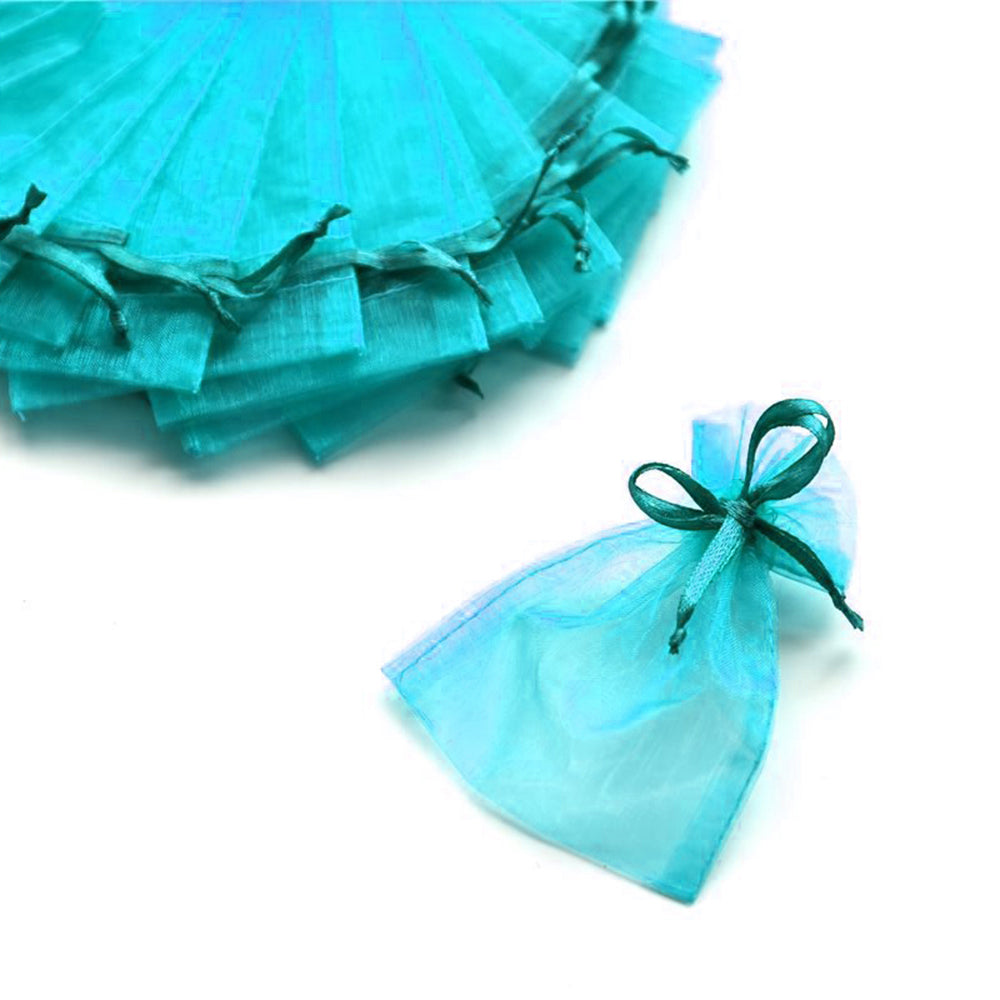 100 Sacchetti Organza 7 * 9cm Confetti Bomboniera Regalo