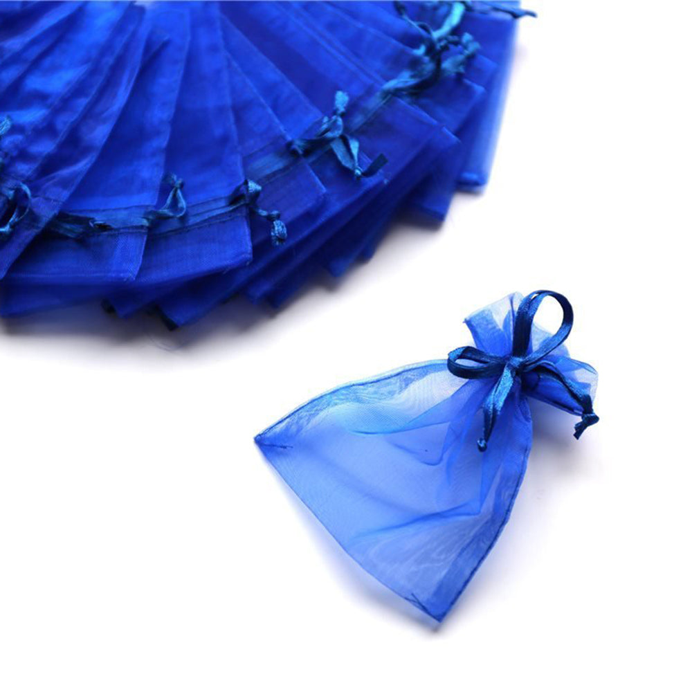 100 Sacchetti Organza 7 * 9cm Confetti Bomboniera Regalo