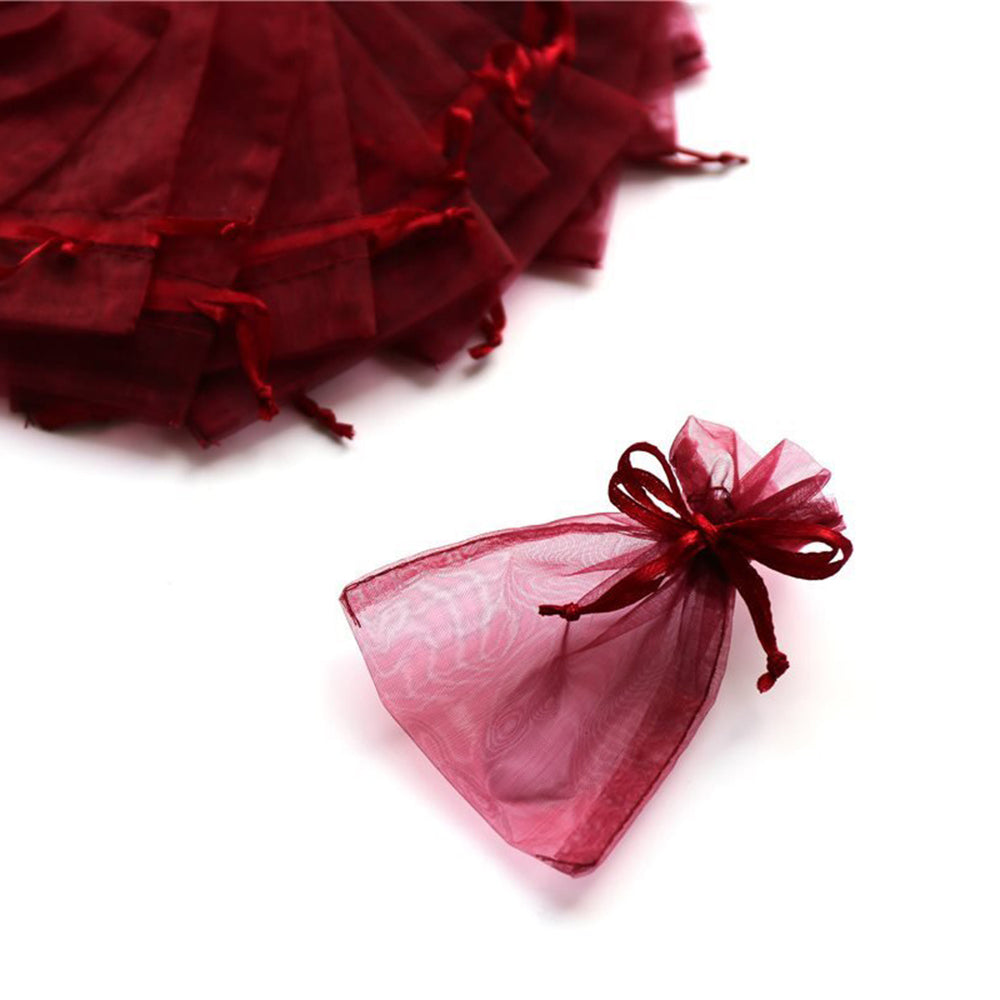 100 Sacchetti Organza 7 * 9cm Confetti Bomboniera Regalo