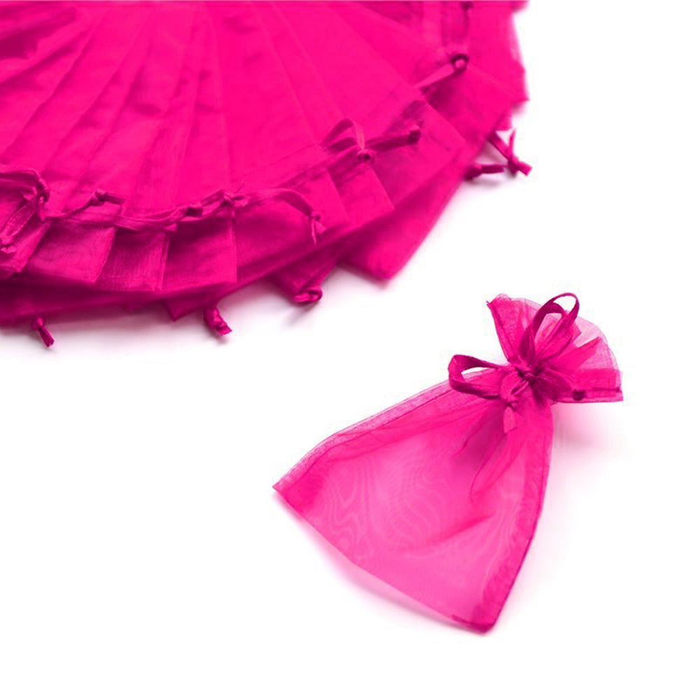 100 Sacchetti Organza 7 * 9cm Confetti Bomboniera Regalo