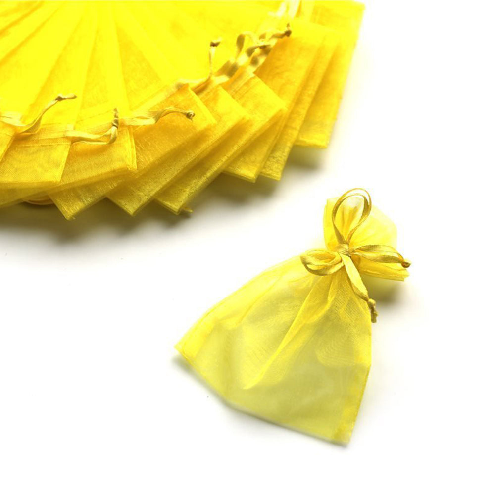 100 Sacchetti Organza 7 * 9cm Confetti Bomboniera Regalo