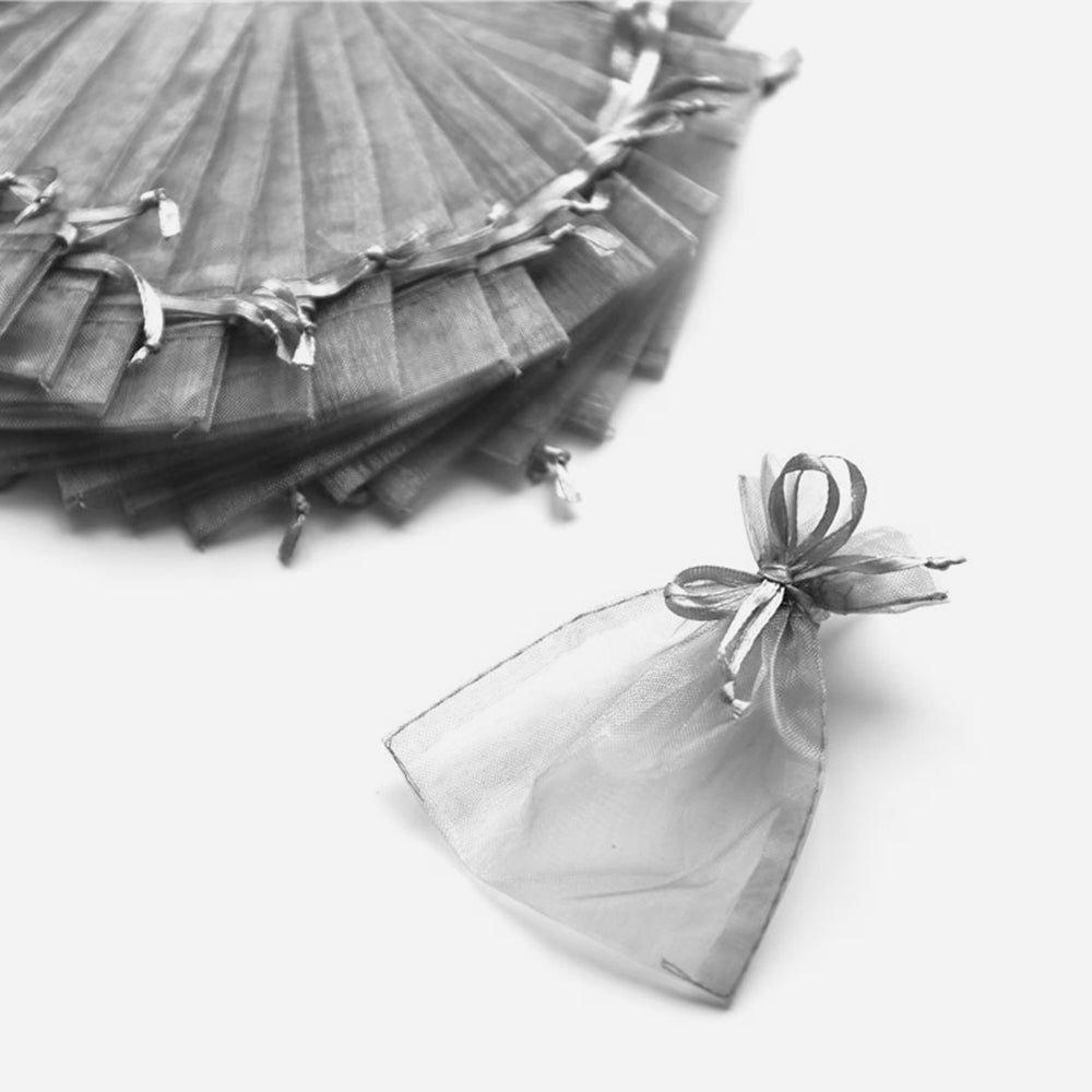 100 Sacchetti Organza 7 * 9cm Confetti Bomboniera Regalo