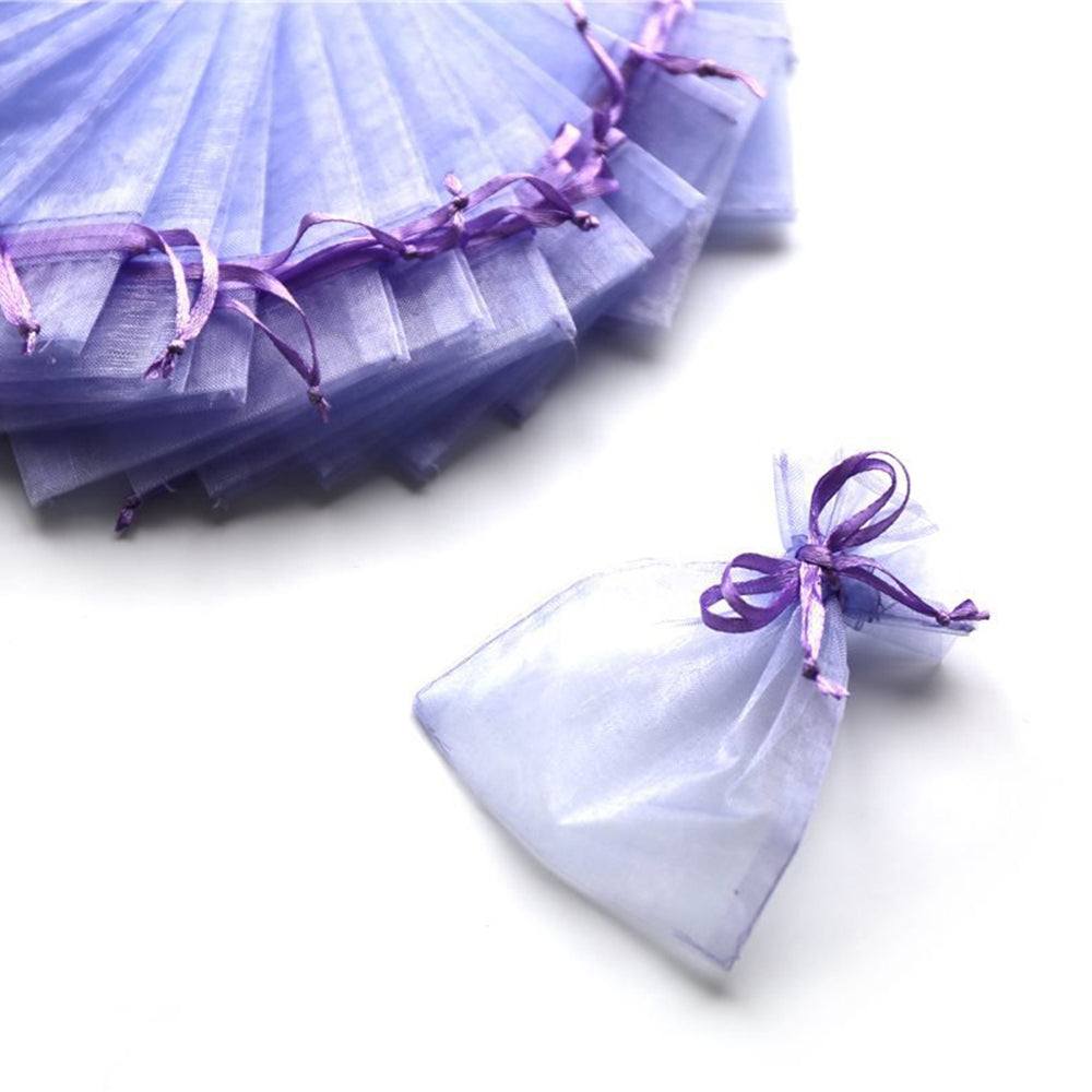100 Sacchetti Organza 7 * 9cm Confetti Bomboniera Regalo