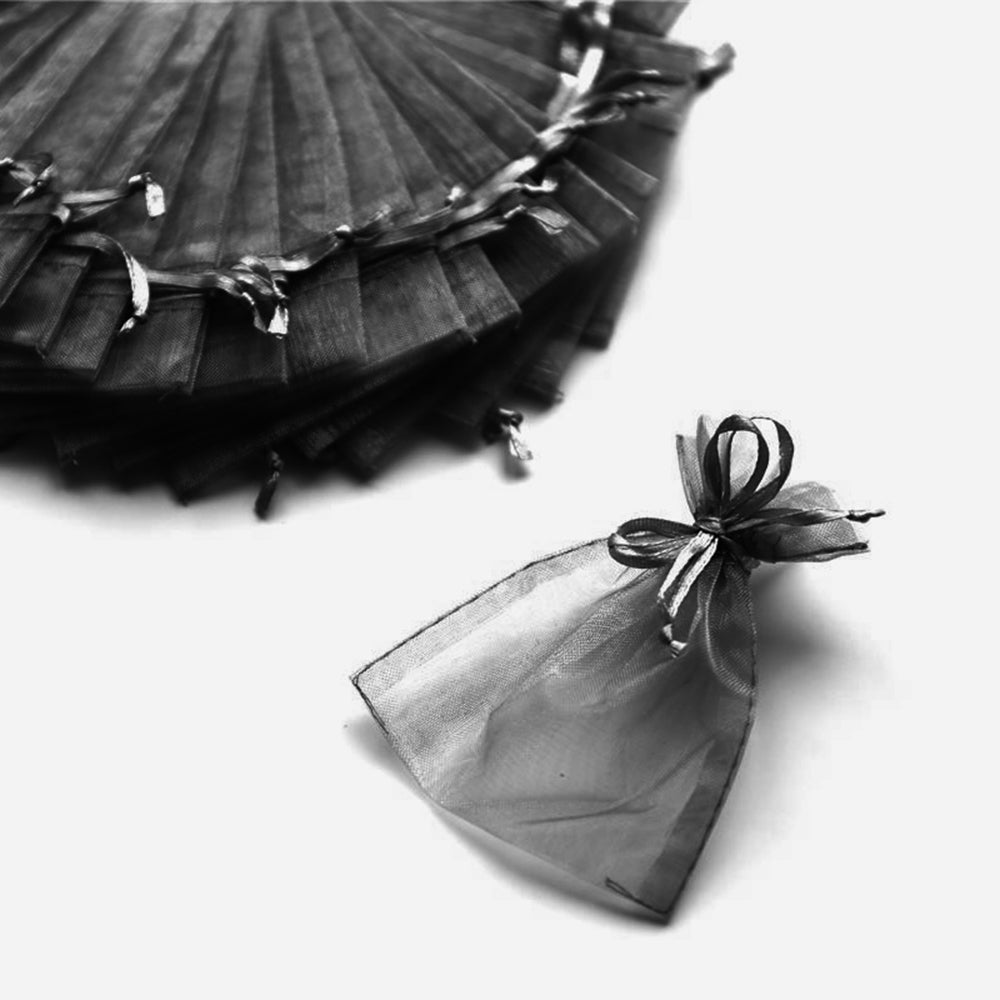 100 Sacchetti Organza 7 * 9cm Confetti Bomboniera Regalo