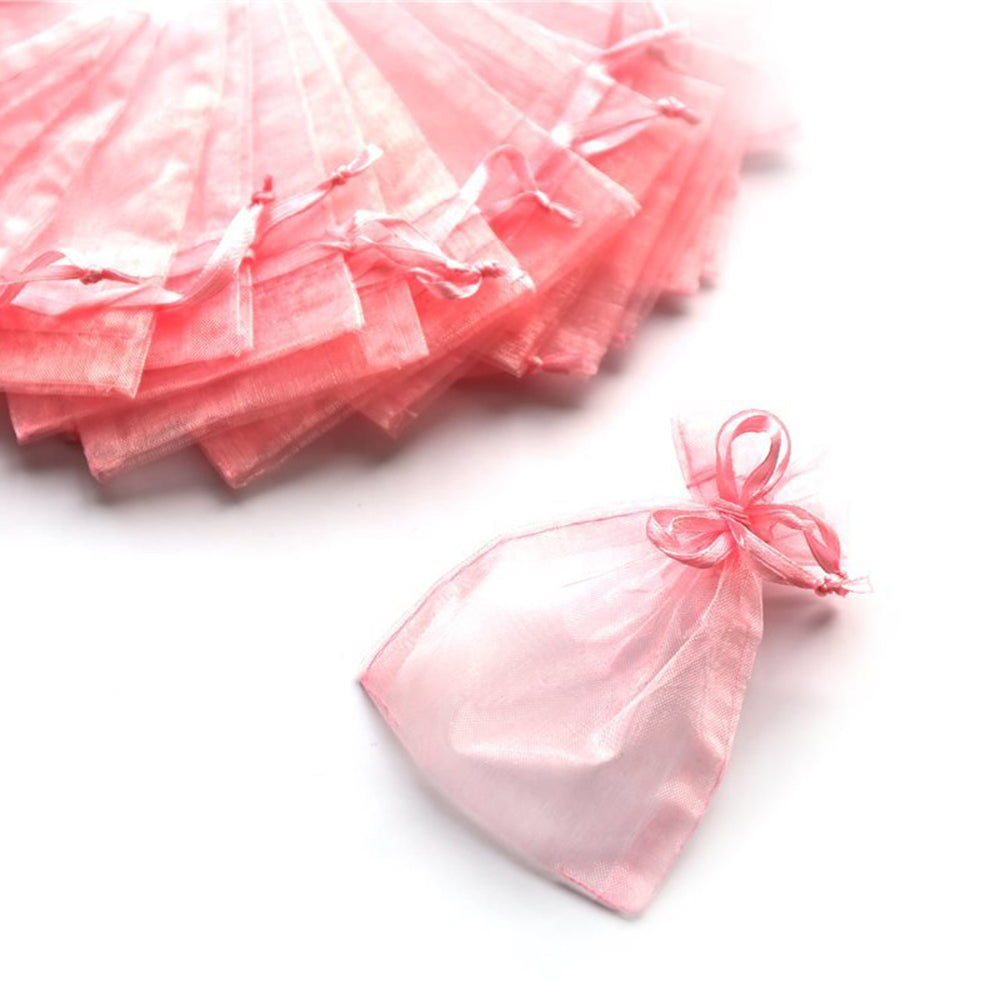 100 Sacchetti Organza 7 * 9cm Confetti Bomboniera Regalo