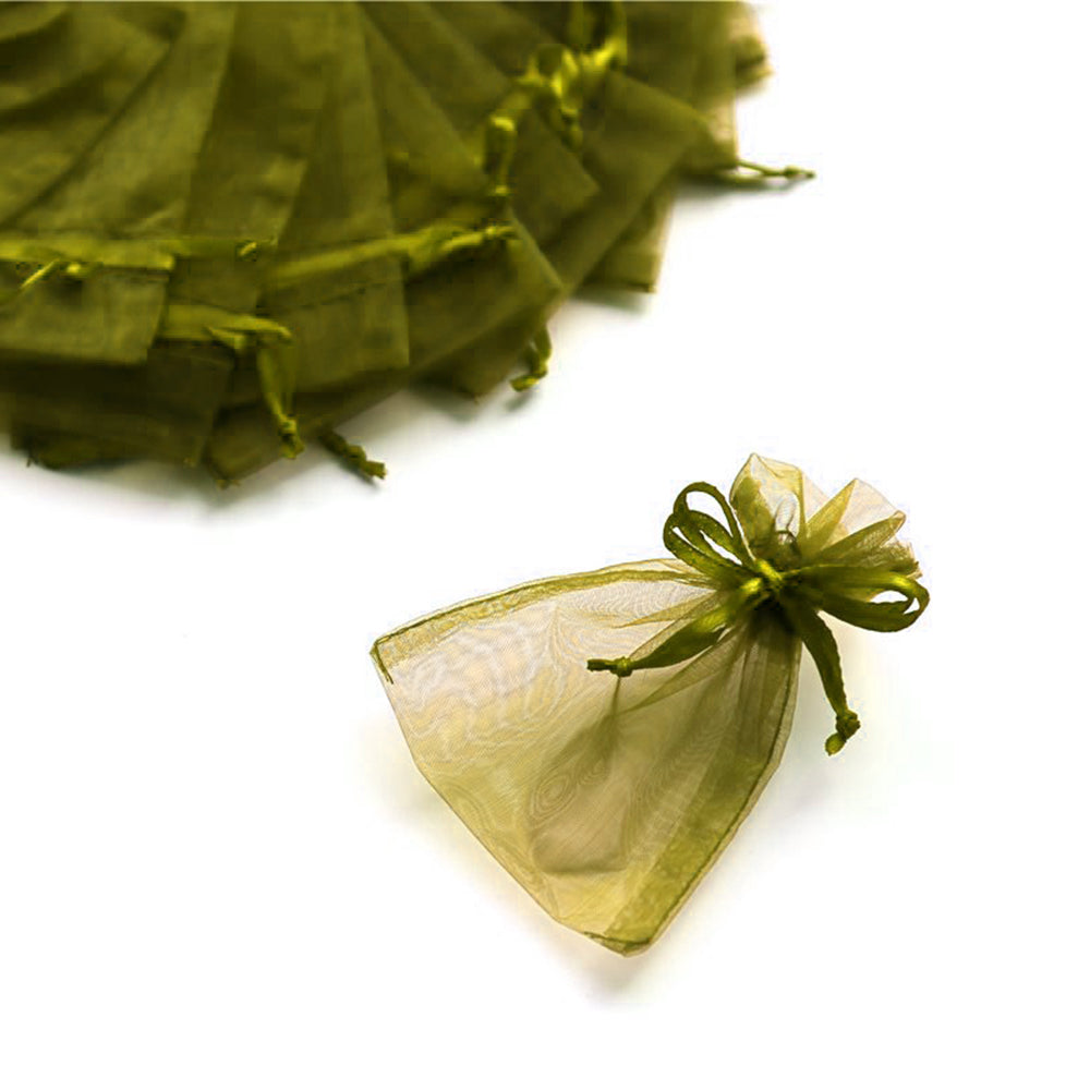 100 Sacchetti Organza 7 * 9cm Confetti Bomboniera Regalo