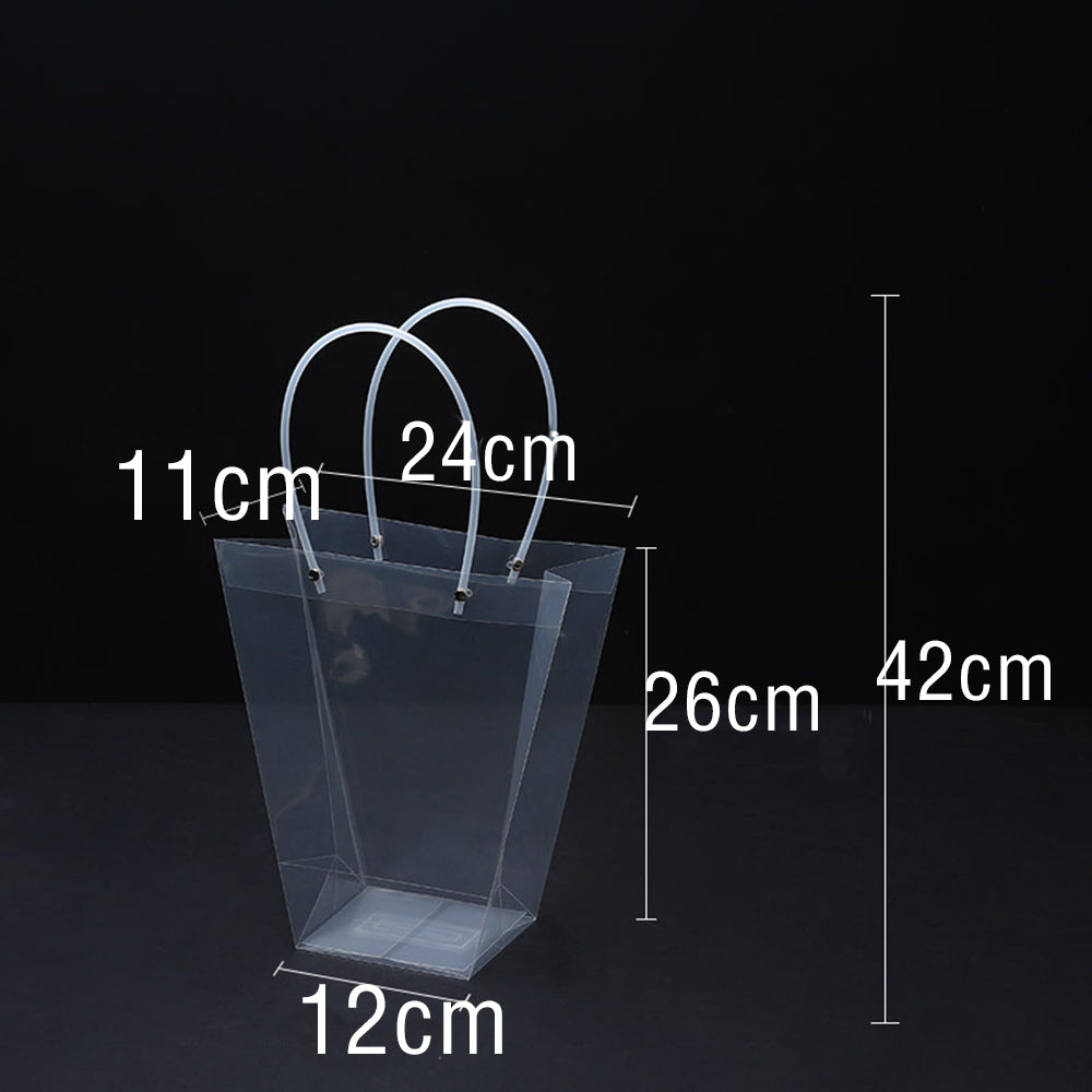 10 Pezzi Wedding Bag Forma T Impermeabile Trasparenti PVC Con Manico Sacchetto Regalo di Nozze