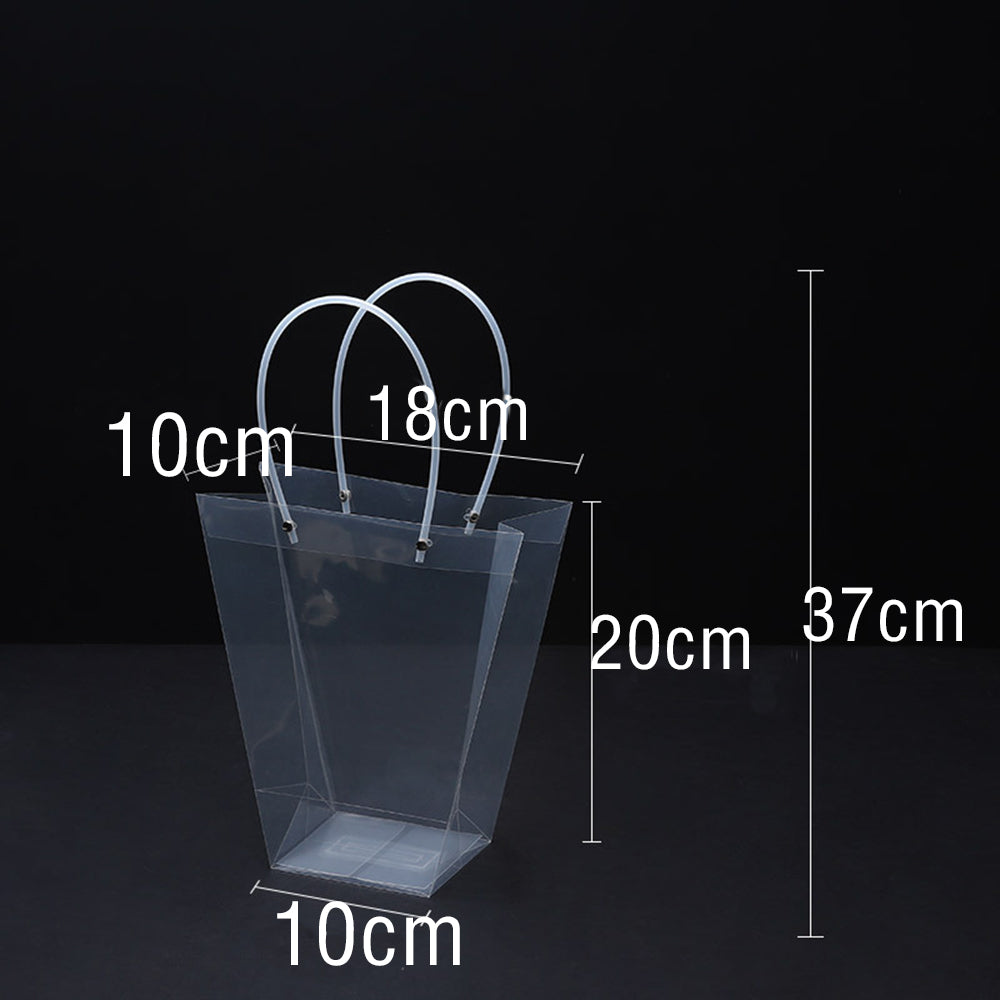 10 Pezzi Wedding Bag Forma T Impermeabile Trasparenti PVC Con Manico Sacchetto Regalo di Nozze