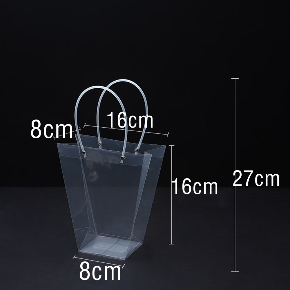 10 Pezzi Wedding Bag Forma T Impermeabile Trasparenti PVC Con Manico Sacchetto Regalo di Nozze
