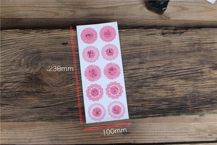 10 Pezzi Autoadesivo Etichetta Sticker PVC Impermeabile