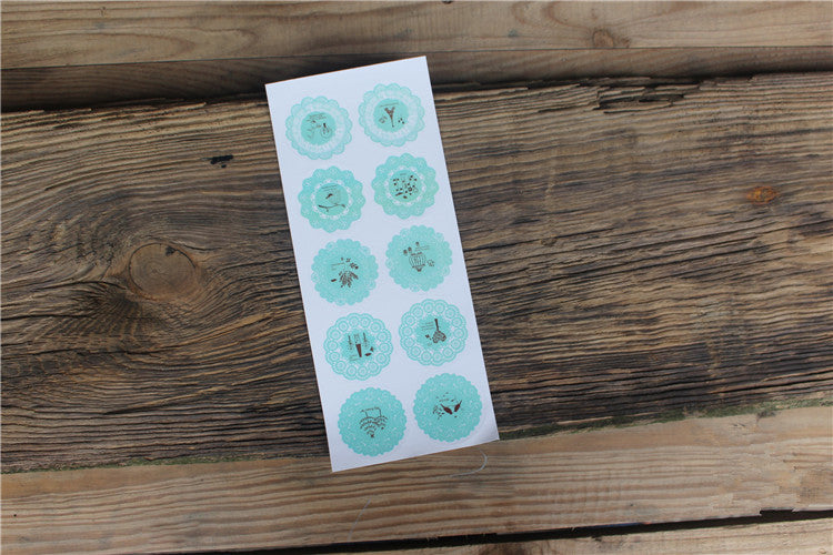 10 Pezzi Autoadesivo Etichetta Sticker PVC Impermeabile