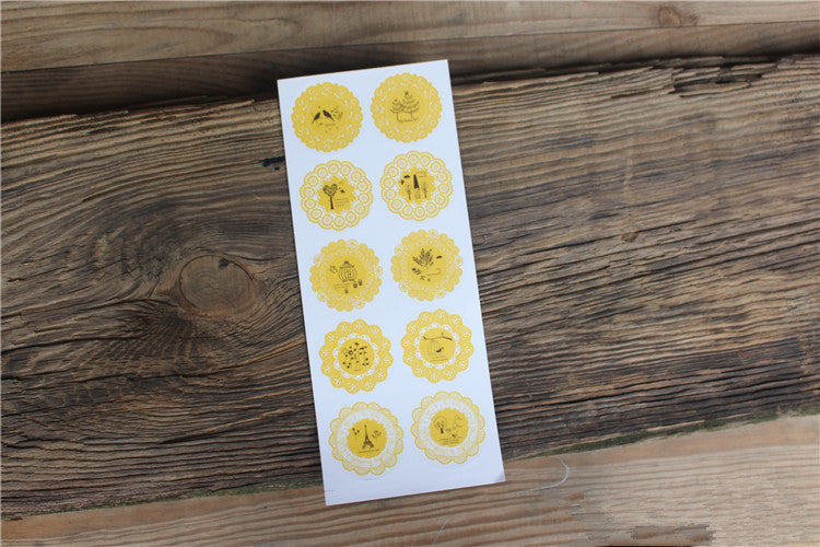 10 Pezzi Autoadesivo Etichetta Sticker PVC Impermeabile