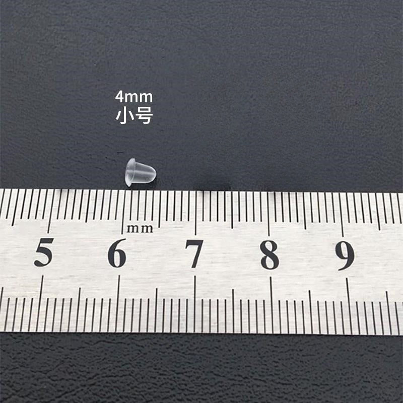 300 pezzi chiusure Fermagli per Orecchini a Bottone silicone 4mm