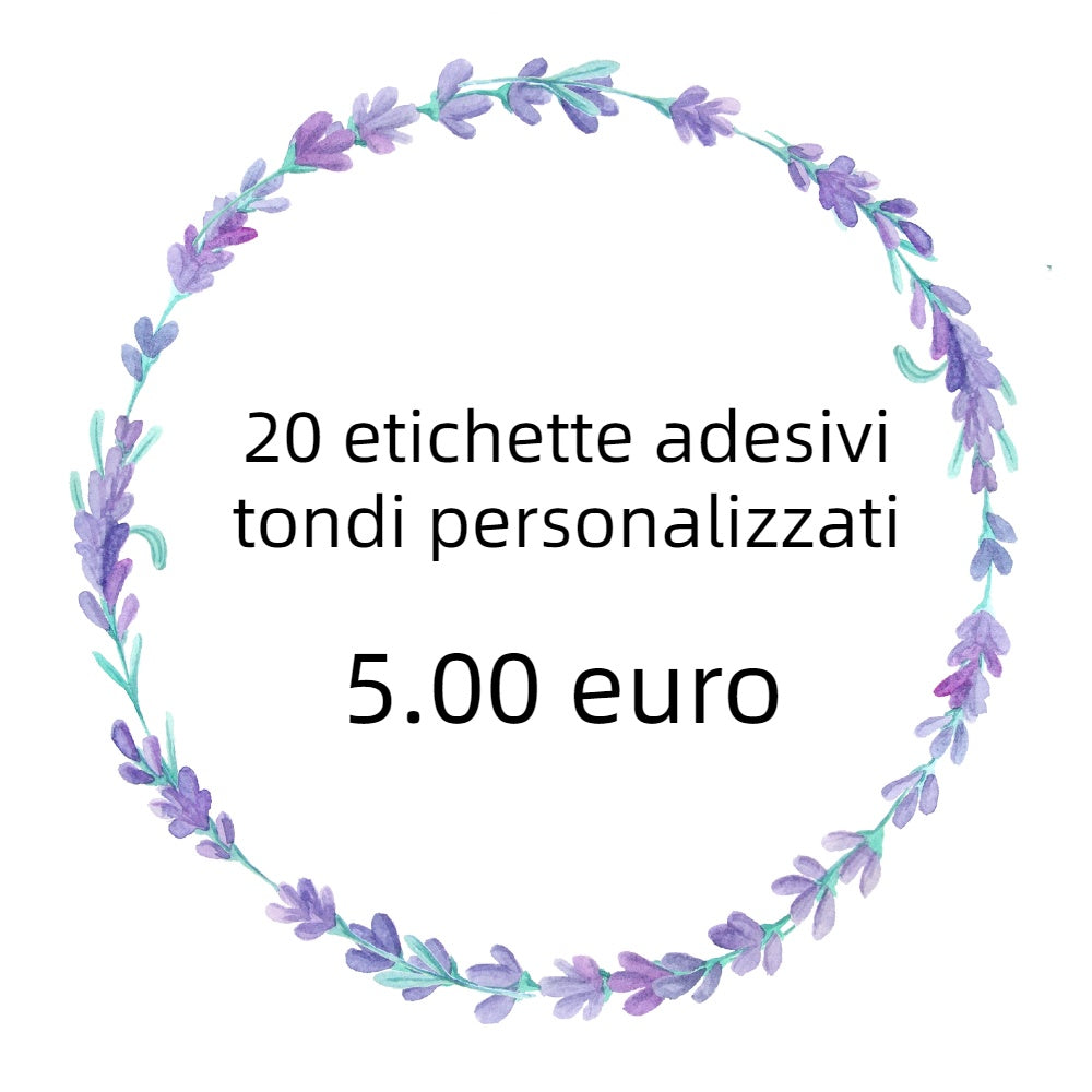 20 pezzi Adesivi Etichette rotondi personalizzati 5cm