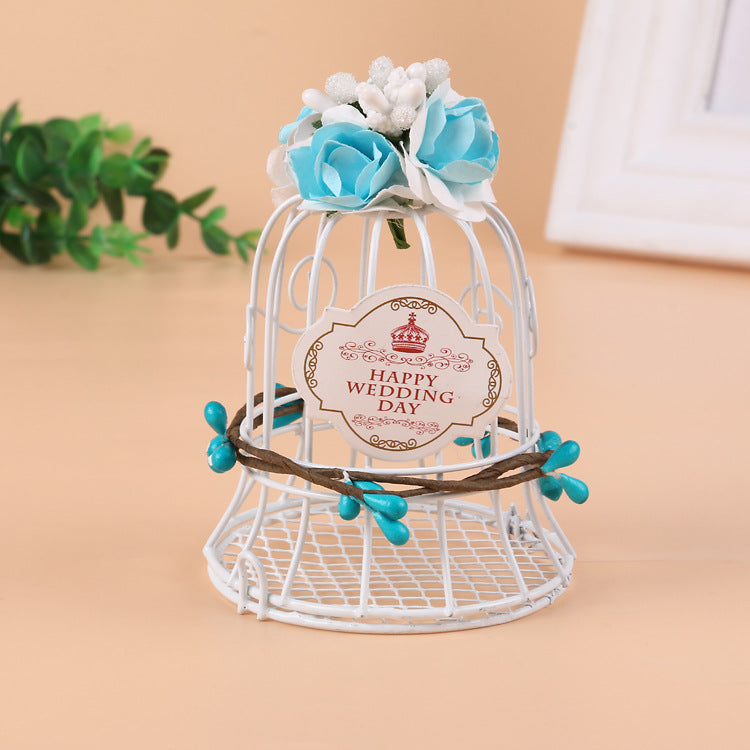 Gabbia Cestino In Materiale Ferro Portacandela Bomboniera