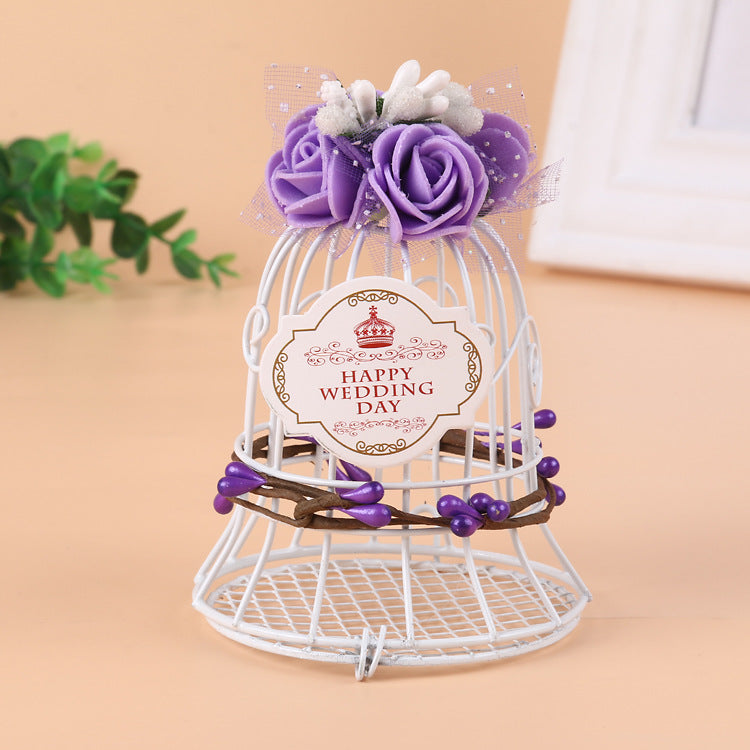 Gabbia Cestino In Materiale Ferro Portacandela Bomboniera