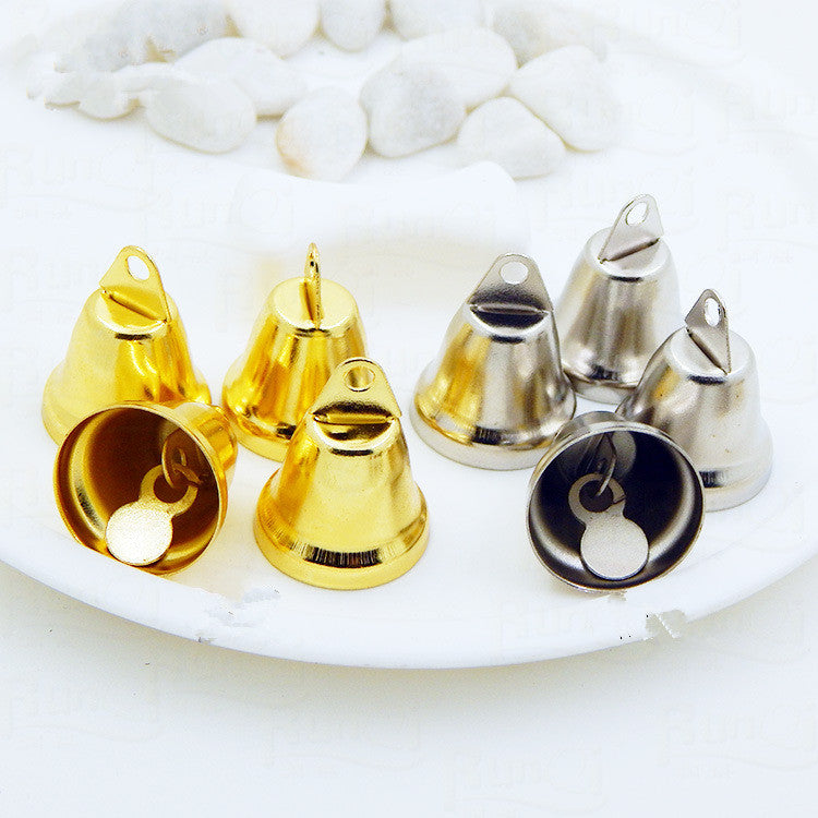 50 Campane Campanello Piccole in Metallo Dorato Nichel Decorazione Albero Festa Sonagli