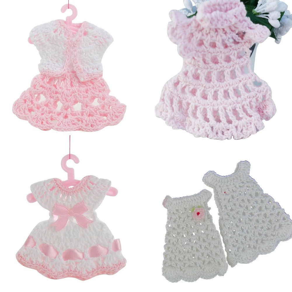 12 Pezzi Bomboniera Mini Maglioni Gonna Bambina Fatti A Mano Decorazione Ambito Portaconfetti Confezione