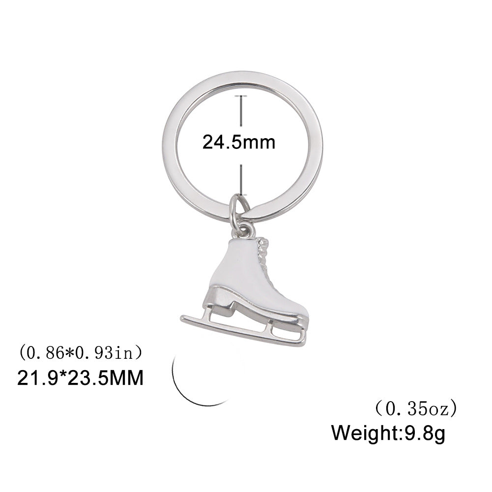 Portachiavi con ciondolo a forma di pattini da ghiaccio Bomboniera Pensiero Regalo Applicazione